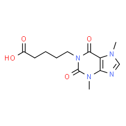 ChemSpider 2D Image | 3,7-DIMETHYL-1-(4-CARBOXYBUTYL)XANTHINE | C12H16N4O4