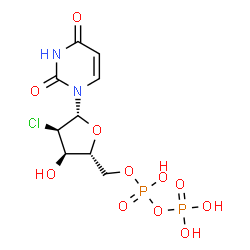 ChemSpider 2D Image | 2'-Chloro-2'-deoxyuridine 5'-(trihydrogen diphosphate) | C9H13ClN2O11P2