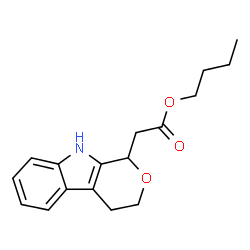 ChemSpider 2D Image | Butyl 1,3,4,9-tetrahydropyrano[3,4-b]indol-1-ylacetate | C17H21NO3