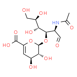 ChemSpider 2D Image | 2-Acetamido-2-deoxy-3-O-(4-deoxy-alpha-L-threo-hex-4-enopyranuronosyl)-D-glucose | C14H21NO11