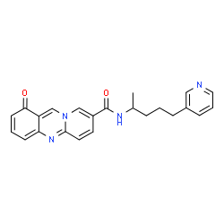 ChemSpider 2D Image | 1-Oxo-N-[5-(3-pyridinyl)-2-pentanyl]-1H-pyrido[2,1-b]quinazoline-8-carboxamide | C23H22N4O2
