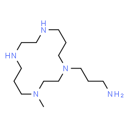 ChemSpider 2D Image | 3-(4-Methyl-1,4,8,11-tetraazacyclotetradecan-1-yl)-1-propanamine | C14H33N5