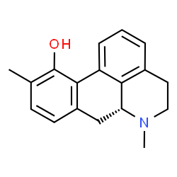ChemSpider 2D Image | (6aR)-6,10-Dimethyl-5,6,6a,7-tetrahydro-4H-dibenzo[de,g]quinolin-11-ol | C18H19NO