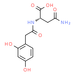 ChemSpider 2D Image | 2,4-Dihydroxyphenylacetyl-L-asparagine | C12H14N2O6
