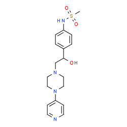 ChemSpider 2D Image | N-(4-{1-Hydroxy-2-[4-(4-pyridinyl)-1-piperazinyl]ethyl}phenyl)methanesulfonamide | C18H24N4O3S