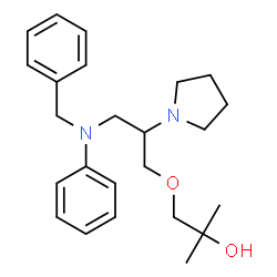 ChemSpider 2D Image | 1-{3-[Benzyl(phenyl)amino]-2-(1-pyrrolidinyl)propoxy}-2-methyl-2-propanol | C24H34N2O2