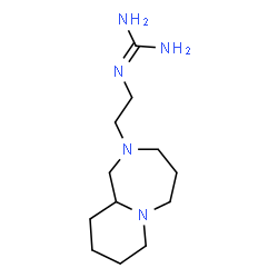 ChemSpider 2D Image | 2-[2-(Octahydropyrido[1,2-a][1,4]diazepin-2(3H)-yl)ethyl]guanidine | C12H25N5