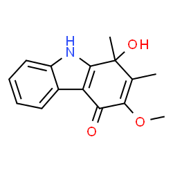ChemSpider 2D Image | 1-Hydroxy-3-methoxy-1,2-dimethyl-1,9-dihydro-4H-carbazol-4-one | C15H15NO3