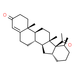 ChemSpider 2D Image | (16alpha,17alpha,20S)-17-Acetyl-16,24-cyclochol-4-en-3-one | C26H38O2