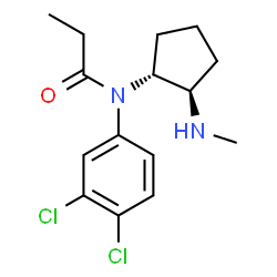 ChemSpider 2D Image | N-(3,4-Dichlorophenyl)-N-[(1R,2R)-2-(methylamino)cyclopentyl]propanamide | C15H20Cl2N2O
