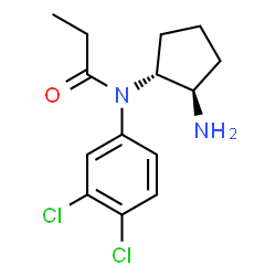 ChemSpider 2D Image | N-[(1R,2R)-2-Aminocyclopentyl]-N-(3,4-dichlorophenyl)propanamide | C14H18Cl2N2O