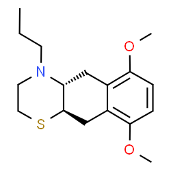 ChemSpider 2D Image | trans-3,4,4a,5,10,10a-Hexahydro-6,9-dimethoxy-4-propyl-2H-naphtho(2,3-b)-1,4-thiazine | C17H25NO2S