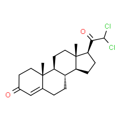 ChemSpider 2D Image | 21,21-Dichloropregn-4-ene-3,20-dione | C21H28Cl2O2