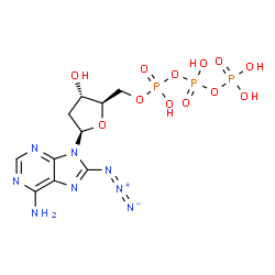 ChemSpider 2D Image | 8-Azido-2'-deoxyadenosine 5'-(tetrahydrogen triphosphate) | C10H16N8O12P3