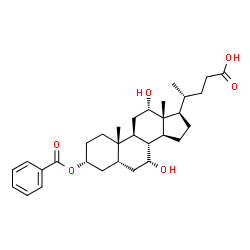 ChemSpider 2D Image | (3alpha,5beta,7alpha,12alpha)-3-(Benzoyloxy)-7,12-dihydroxycholan-24-oic acid | C31H44O6