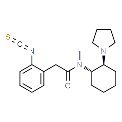 ChemSpider 2D Image | 2-(2-Isothiocyanatophenyl)-N-methyl-N-[(1S,2S)-2-(1-pyrrolidinyl)cyclohexyl]acetamide | C20H27N3OS