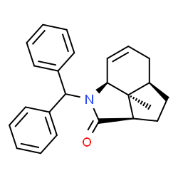 ChemSpider 2D Image | (2aR,4aR,7aS,7bS)-1-(Diphenylmethyl)-7b-methyl-1,2a,3,4,4a,5,7a,7b-octahydro-2H-cyclopenta[cd]indol-2-one | C24H25NO