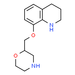 ChemSpider 2D Image | 8-(2-Morpholinylmethoxy)-1,2,3,4-tetrahydroquinoline | C14H20N2O2