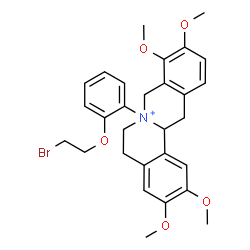 ChemSpider 2D Image | 7-[2-(2-Bromoethoxy)phenyl]-2,3,9,10-tetramethoxy-5,8,13,13a-tetrahydro-6H-isoquinolino[3,2-a]isoquinolinium | C29H33BrNO5