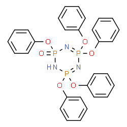 ChemSpider 2D Image | 2,4,4,6,6-Pentaphenoxy-1,2-dihydro-1,3,5,2lambda~5~,4lambda~5~,6-triazatriphosphinine 2-oxide | C30H26N3O6P3