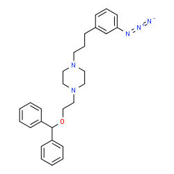 ChemSpider 2D Image | 1-[3-(3-Azidophenyl)propyl]-4-[2-(diphenylmethoxy)ethyl]piperazine | C28H34N5O