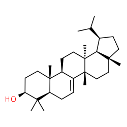 ChemSpider 2D Image | (1R,3aR,5aS,7aR,9S,11aR,11bR,13aS,13bS)-1-Isopropyl-3a,5a,8,8,11a,13a-hexamethyl-2,3,3a,4,5,5a,7,7a,8,9,10,11,11a,11b,12,13,13a,13b-octadecahydro-1H-cyclopenta[a]chrysen-9-ol | C30H50O