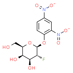 ChemSpider 2D Image | 2,4-Dinitrophenyl 2-deoxy-2-fluoro-beta-D-galactopyranoside | C12H13FN2O9