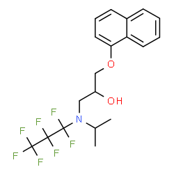 ChemSpider 2D Image | 1-[(Heptafluoropropyl)(isopropyl)amino]-3-(1-naphthyloxy)-2-propanol | C19H20F7NO2