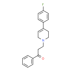 ChemSpider 2D Image | 3-(4-(4-Fluorophenyl)-3,6-dihydro-1(2H)-pyridinyl)-1-phenyl-1-propanone | C20H20FNO