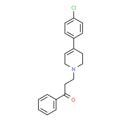 ChemSpider 2D Image | 3-[4-(4-Chlorophenyl)-3,6-dihydro-1(2H)-pyridinyl]-1-phenyl-1-propanone | C20H20ClNO