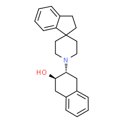 ChemSpider 2D Image | (2R,3R)-3-(2,3-Dihydro-1'H-spiro[indene-1,4'-piperidin]-1'-yl)-1,2,3,4-tetrahydro-2-naphthalenol | C23H27NO