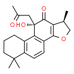 ChemSpider 2D Image | (1R,10S)-10-Hydroxy-1,6,6-trimethyl-10-(2-oxopropyl)-1,6,7,8,9,10-hexahydrophenanthro[1,2-b]furan-11(2H)-one | C22H26O4