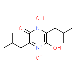 ChemSpider 2D Image | 1,5-Dihydroxy-3,6-diisobutyl-2(1H)-pyrazinone 4-oxide | C12H20N2O4