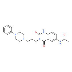 ChemSpider 2D Image | N-{2,4-Dioxo-3-[3-(4-phenyl-1-piperazinyl)propyl]-1,2,3,4-tetrahydro-6-quinazolinyl}acetamide | C23H27N5O3