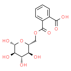 ChemSpider 2D Image | 6-O-(2-Carboxybenzoyl)-beta-D-glucopyranose | C14H16O9