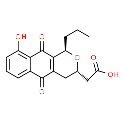 ChemSpider 2D Image | (+)-Deoxyfrenolicin | C18H18O6