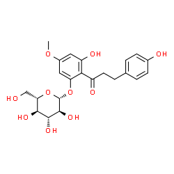 ChemSpider 2D Image | 3-Hydroxy-2-[3-(4-hydroxyphenyl)propanoyl]-5-methoxyphenyl beta-L-glucopyranoside | C22H26O10