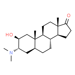 ChemSpider 2D Image | (2beta,3alpha,5alpha)-3-(Dimethylamino)-2-hydroxyandrostan-17-one | C21H35NO2