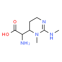 ChemSpider 2D Image | Amino[3-methyl-2-(methylamino)-3,4,5,6-tetrahydro-4-pyrimidinyl]acetic acid | C8H16N4O2