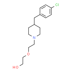 ChemSpider 2D Image | 2-{2-[4-(4-Chlorobenzyl)-1-piperidinyl]ethoxy}ethanol | C16H24ClNO2