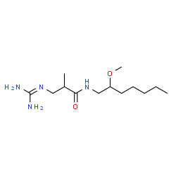 ChemSpider 2D Image | 3-[(Diaminomethylene)amino]-N-(2-methoxyheptyl)-2-methylpropanamide | C13H28N4O2