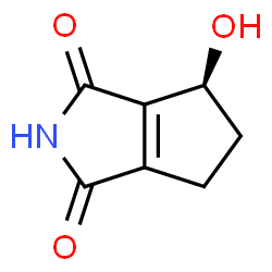 ChemSpider 2D Image | (4S)-4-Hydroxy-5,6-dihydrocyclopenta[c]pyrrole-1,3(2H,4H)-dione | C7H7NO3