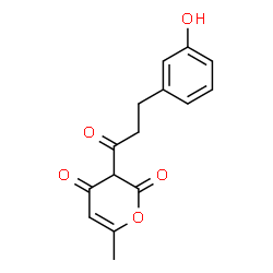 ChemSpider 2D Image | 3-[3-(3-Hydroxyphenyl)propanoyl]-6-methyl-2H-pyran-2,4(3H)-dione | C15H14O5