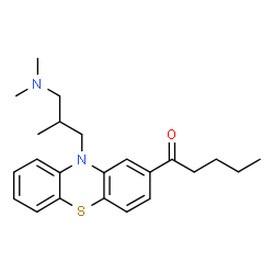 ChemSpider 2D Image | 1-{10-[3-(Dimethylamino)-2-methylpropyl]-10H-phenothiazin-2-yl}-1-pentanone | C23H30N2OS