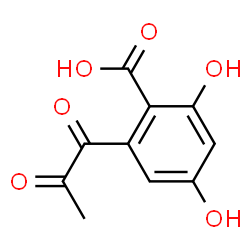 ChemSpider 2D Image | 2,4-Dihydroxy-6-pyruvoylbenzoic acid | C10H8O6