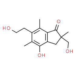 ChemSpider 2D Image | 4-Hydroxy-6-(2-hydroxyethyl)-2-(hydroxymethyl)-2,5,7-trimethyl-1-indanone | C15H20O4