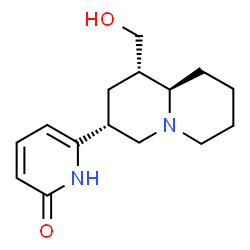 ChemSpider 2D Image | 6-[(1S,3R,9aR)-1-(Hydroxymethyl)octahydro-2H-quinolizin-3-yl]-2(1H)-pyridinone | C15H22N2O2