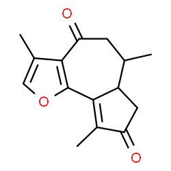ChemSpider 2D Image | 3,6,9-Trimethyl-5,6,6a,7-tetrahydroazuleno[4,5-b]furan-4,8-dione | C15H16O3