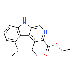 ChemSpider 2D Image | Ethyl 4-ethyl-5-methoxy-9H-beta-carboline-3-carboxylate | C17H18N2O3