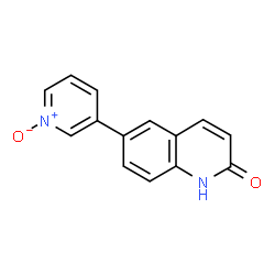 ChemSpider 2D Image | 6-(1-Oxido-3-pyridinyl)-2(1H)-quinolinone | C14H10N2O2